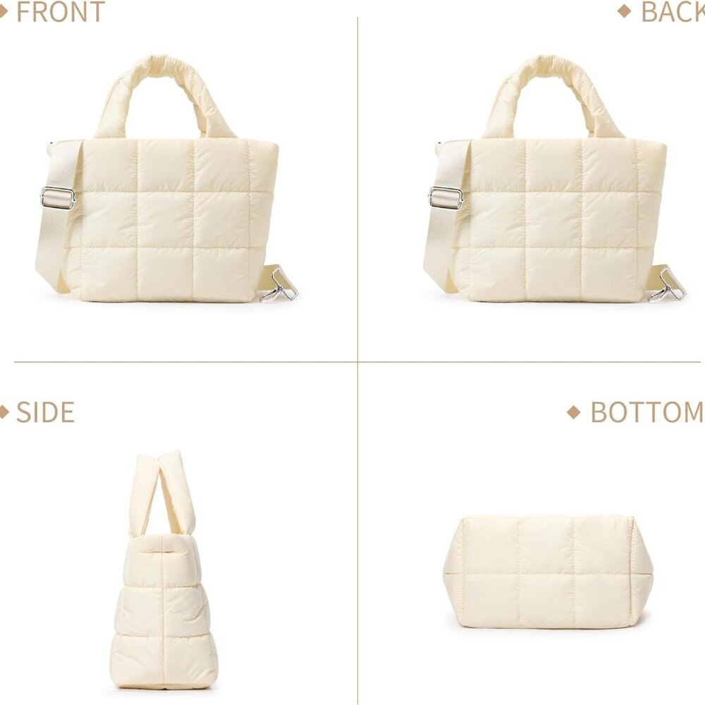 Chic Lightweight Nylon Handbag - Versatile Puffer… - image 8